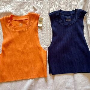 Aerie Ribbed Crop Tops XSmall & Small. $15 for both